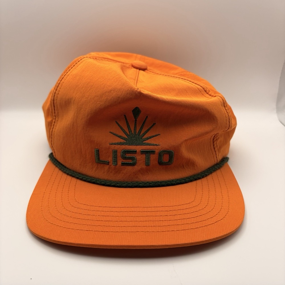 LISTO TX Headwear Orange Performance Rope Snapback Hat Cap Nylon Outdoor Mens